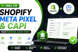 fix shopify meta pixel capi to track purchases, leads, events tracking
