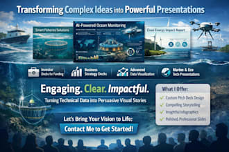 create smart marine presentation design pitch deck investor decks and other