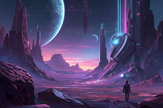 make sci fi illustration and sci fi sci fi illustration art
