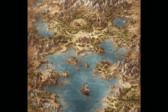 make vintage treasure hunt and fantasy maps for dnd games,