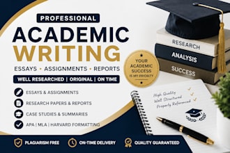 provide assignment writing, research, summaries and report writing services