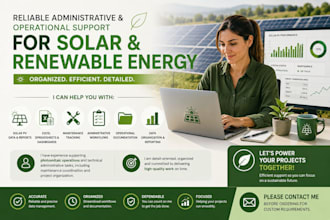 provide administrative support for solar and renewable energy projects