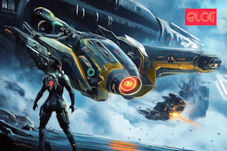 sci fi character illustration or sci fi character