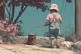 design children book cover illustration and kids book