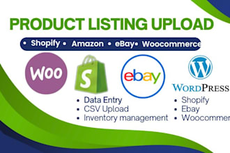 seo optimised product listing upload across shopify, woocommerce, ebay