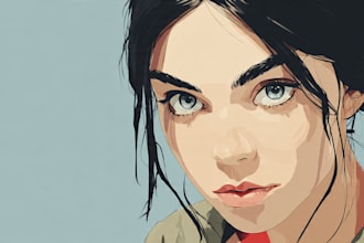 design amazing vector portrait