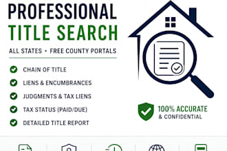 perform full chain of title ownership and encumbrance search