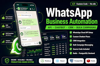 build whatsapp business API automation and chatbot