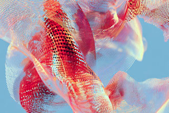 design a colorful digital abstract portrait illustration