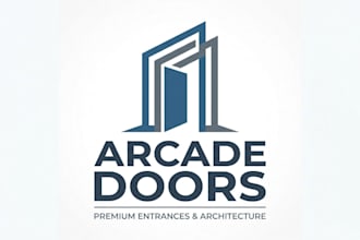 design a modern and professional doors brand logo for your business