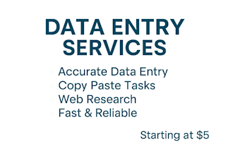 do accurate data entry and copy paste tasks
