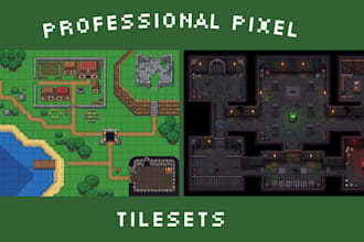 create 8by8, 16by16, 32by32 tilesets for your pixel game