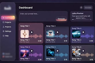 build custom ai music generator app with text to music features