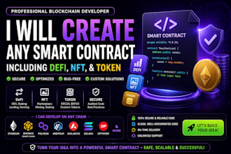 create any smart contract, including defi, nft, and token in any chain
