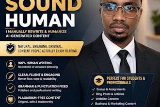 humanize ai generated content into natural human writing