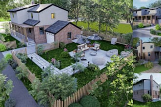 do architectural 3d modeling in sketchup and realistic rendering in d5 render