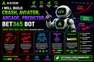 develop aviator bot, crash game bot, arcade game bot, predicator bot, bet365 bot