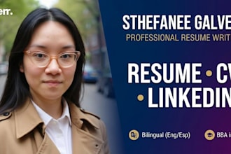 write a professional resume, CV, and optimize your linkedin profile