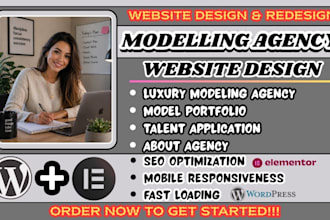 modeling agency website, talent agency website, fashion website design