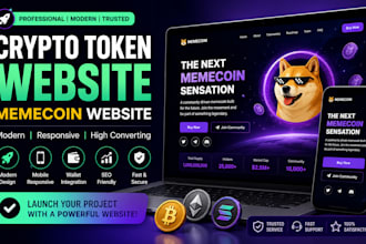 create crypto token website, memecoin website