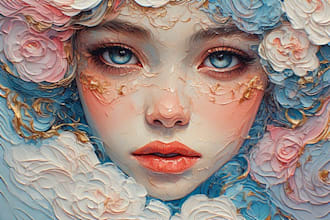 paint professional oil style portrait art and digital portrait