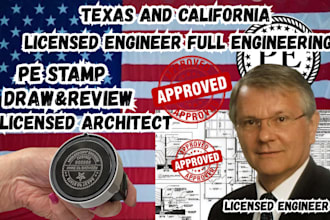 permit ready building plans with licensed engineer stamp in texas and california