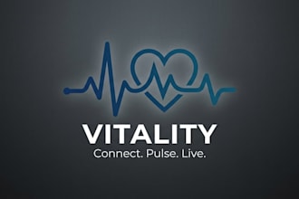 design a modern and meaningful heartbeat logo for your brand