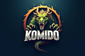 do komodo japanes dragon mascot esport logo