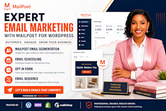 setup mailpoet email segmentation, email scheduling, opt in form, email sequence