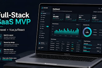 build your saas mvp using laravel and vuejs or react