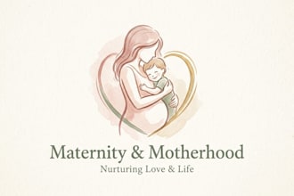 design a soft and meaningful maternity and motherhood inspired logo