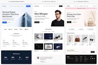 create a modern ready to publish  responsive website