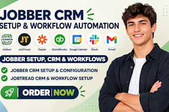 set up jobber and jobtread CRM workflows