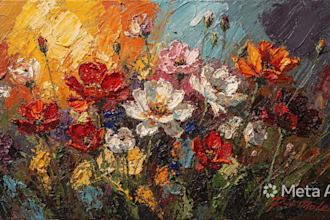 create a custom oil and acrylic painting