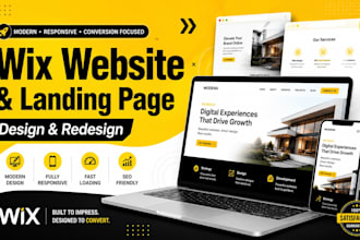 design or redesign wix landing page for website as wix expert