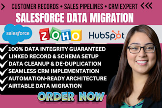 migrate business data to salesforce crm customer records and sales pipeline