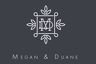 create romantic wedding branding and event logo