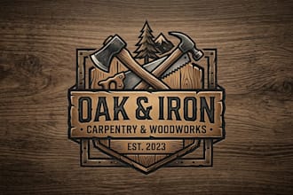 design a professional and rustic carpentry logo for your business