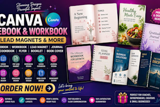 design canva ebook design PDF lead magnet workbook design canva cookbook