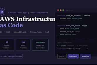 set up AWS infrastructure using terraform, s3, iam