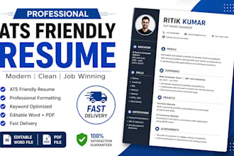 create a professional ats friendly resume