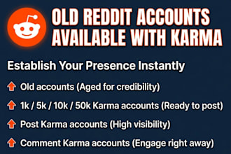 get bulk reddit account,best high karma,20k comment karma,high subreddit,follow