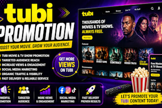 do tubi movie promotion, increase tubi viewers, and boost tubi ranking