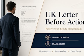 write a formal UK letter before action to resolve your legal dispute