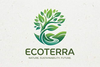design a modern and eco friendly ecology logo for your brand