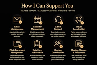 virtual assistant for calendar, email admin support