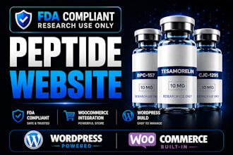 build fda compliant peptide research peptide or nutraceutical store