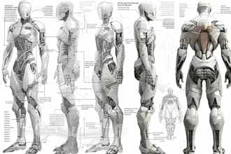 draw professional medical concept sketches