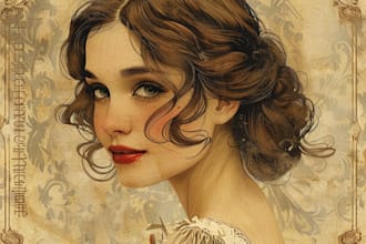 create illustration in vintage or retro style