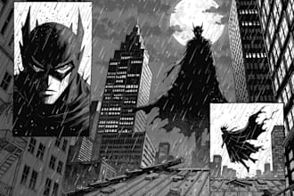 illustrate cinematic manga comic pages